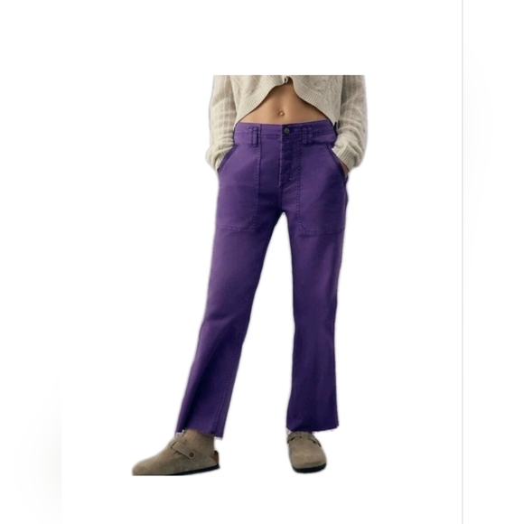 Pilcro Pants - Anthropologie Pilcro The Yaya Crop Flare Pants Purple Size 31